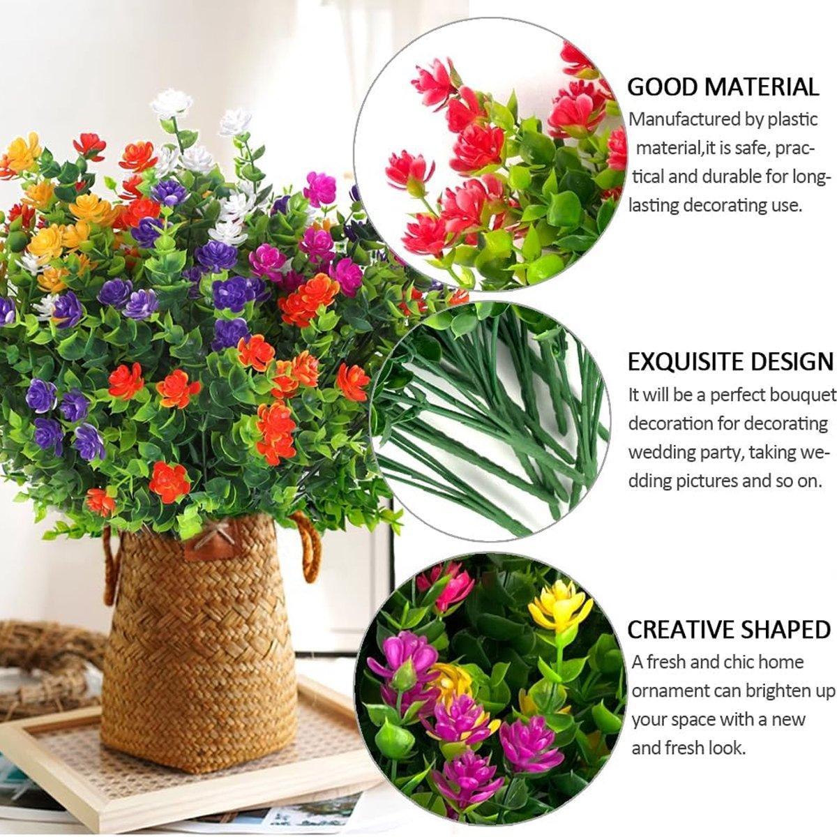 8pcs Artificial Camellia Flowers