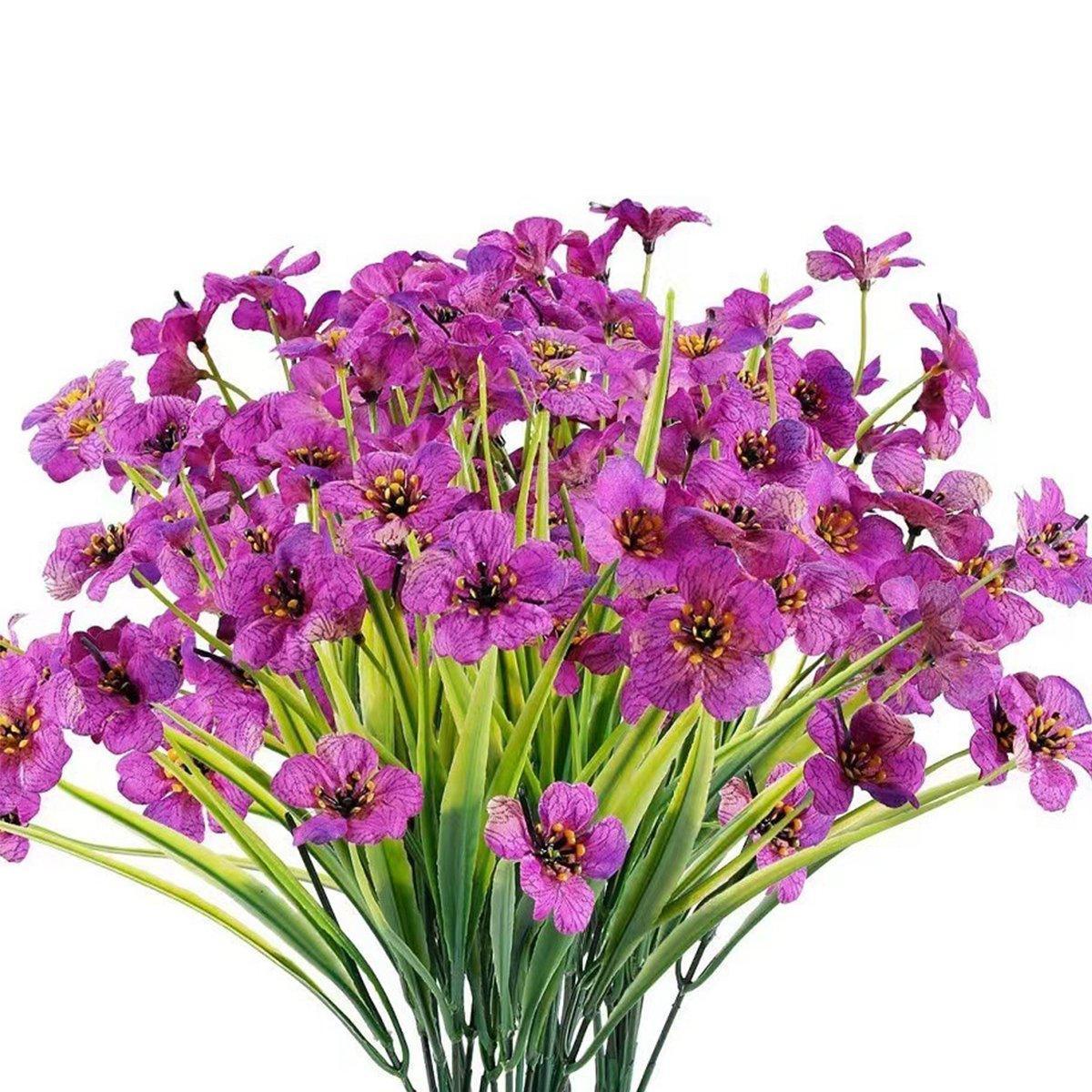 12pcs Artificial Flowers - White
