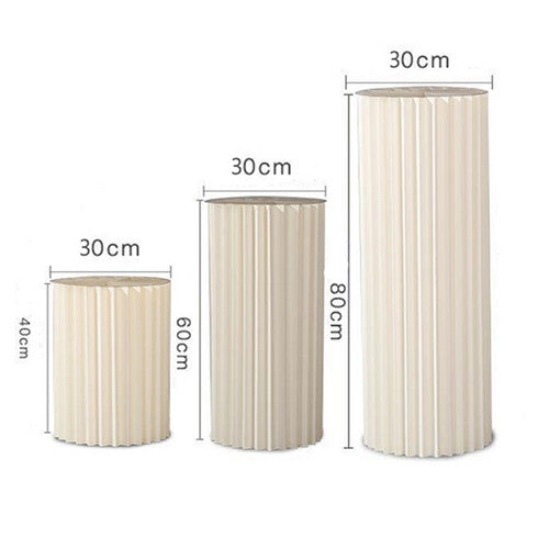 3 PCS Carboard Round Plinth Cylinder