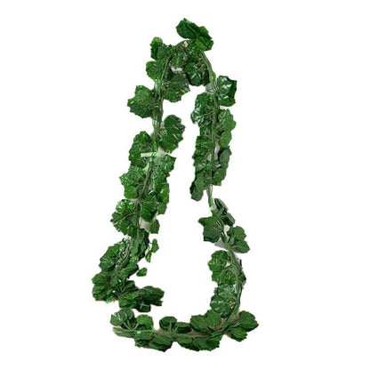 12 X 2M Artificial Ivy Vine Leaf Garland  - Scindapsus Leaves