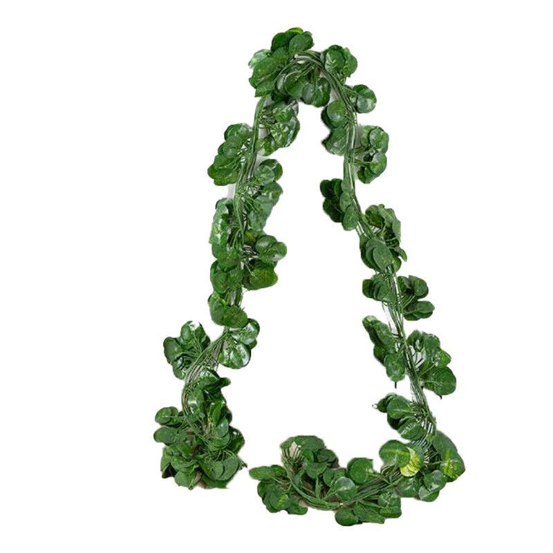 12 X 2M Artificial Ivy Vine Leaf Garland  - Scindapsus Leaves