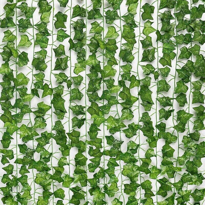12 X 2M Artificial Ivy Vine - Watermelon Leaves