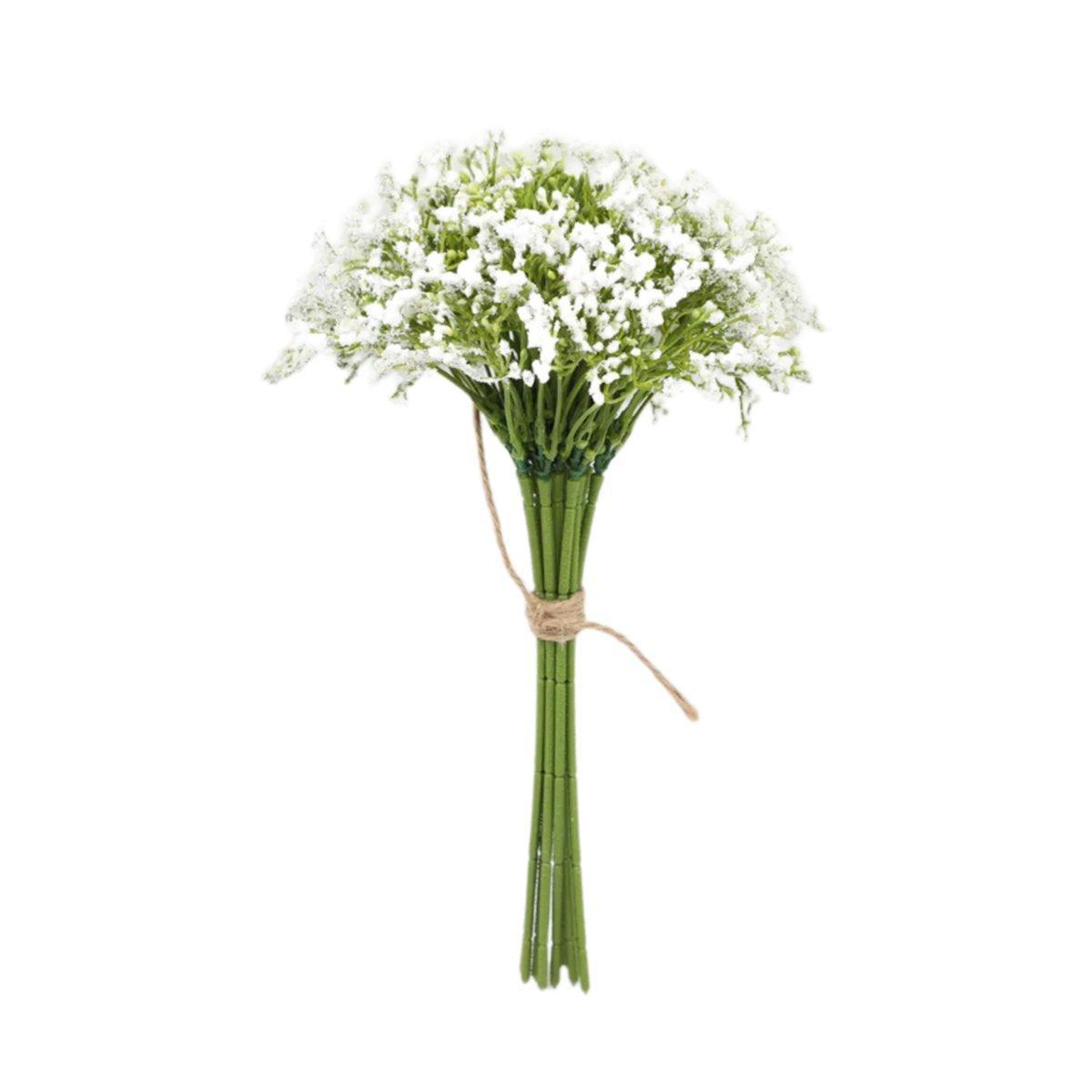 Artificial Foam Full Star Flowers 16 PCS - White