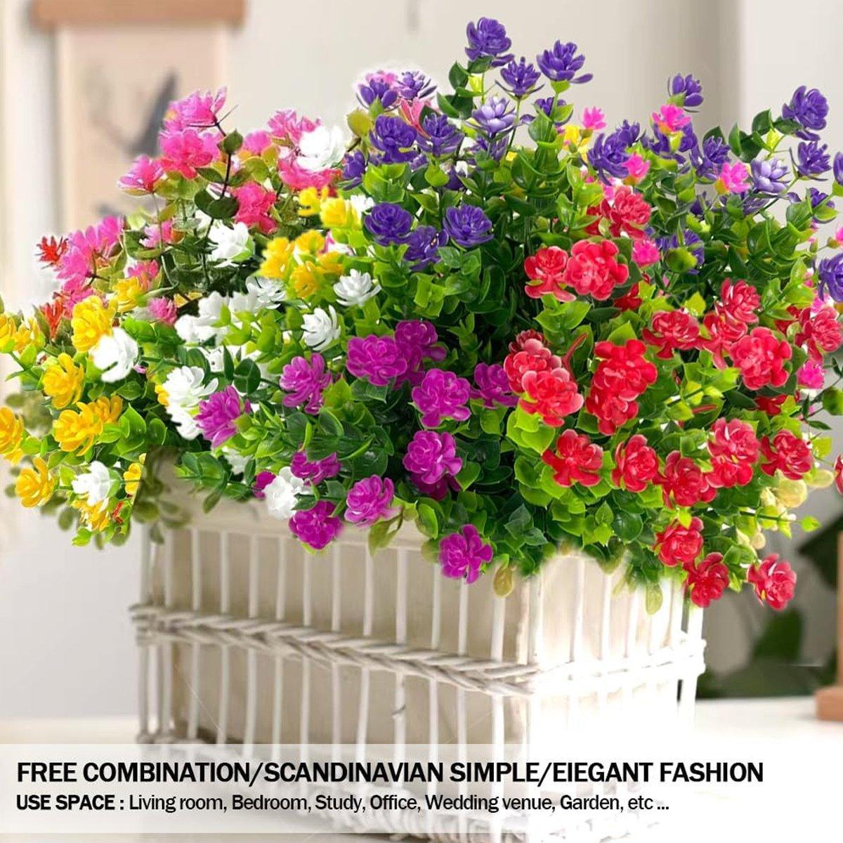8pcs Artificial Camellia Flowers