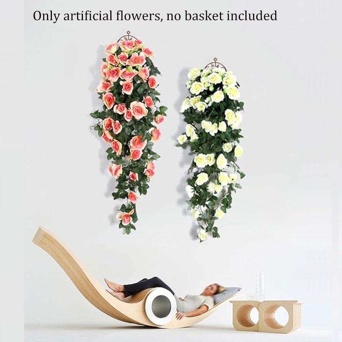 2PCS Artificial Rose Flower Garland   - Red