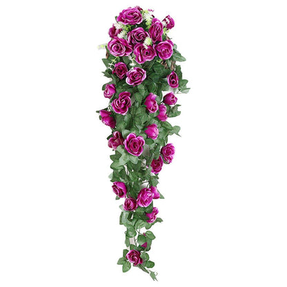 2PCS Artificial Rose Flower Garland   - Red