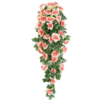 2PCS Artificial Rose Flower Garland   - Red