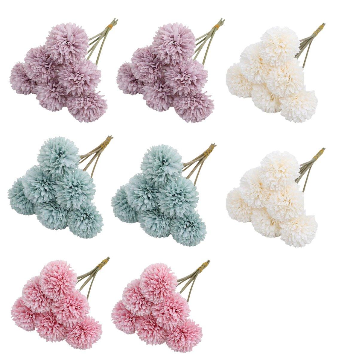 12pcs Artificial Dandelion - Pink