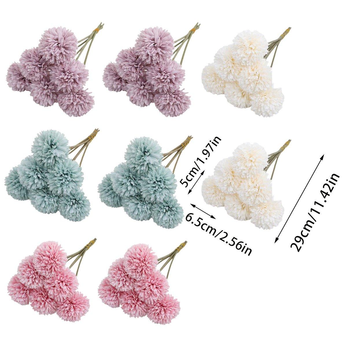 12pcs Artificial Dandelion - Pink
