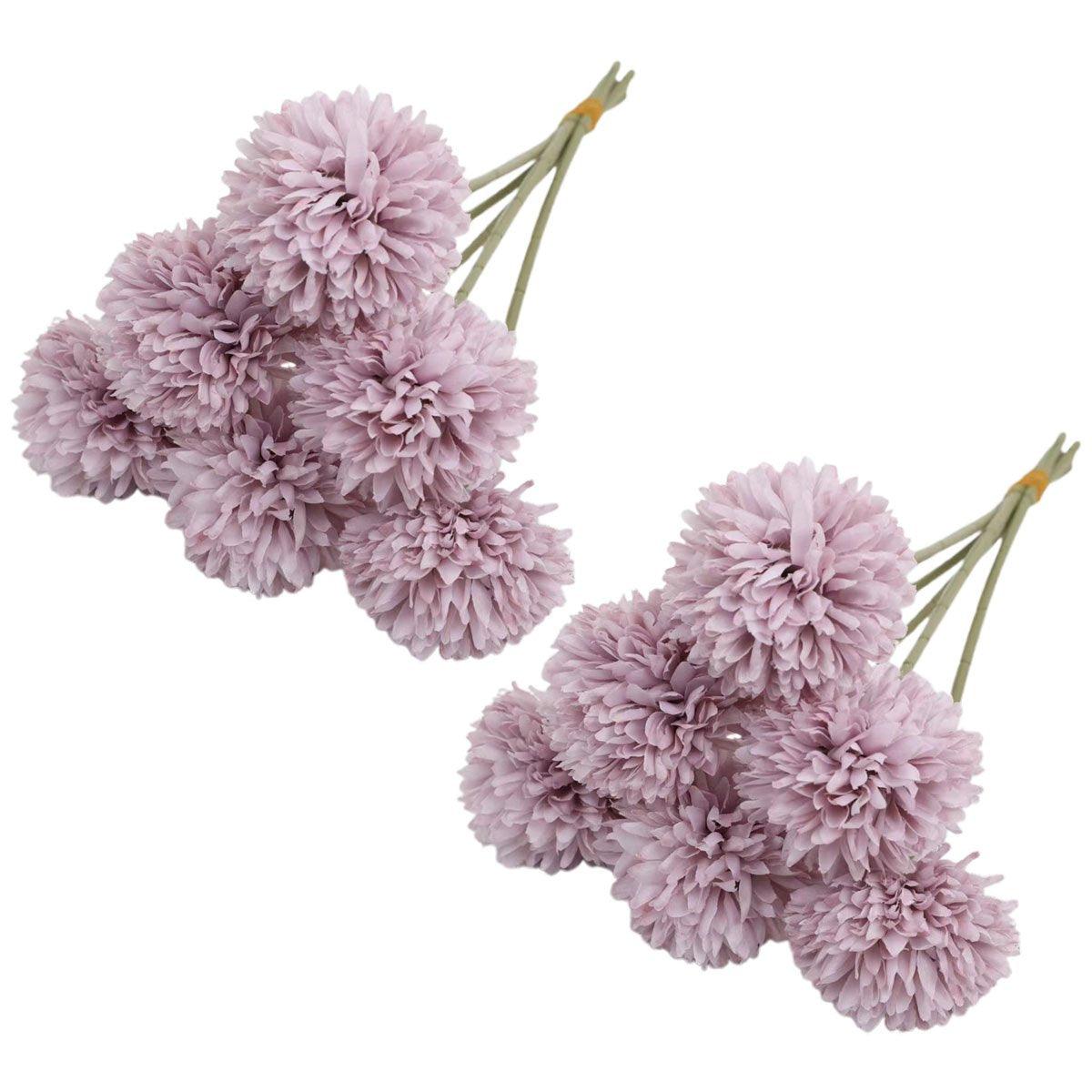 12pcs Artificial Dandelion - Pink