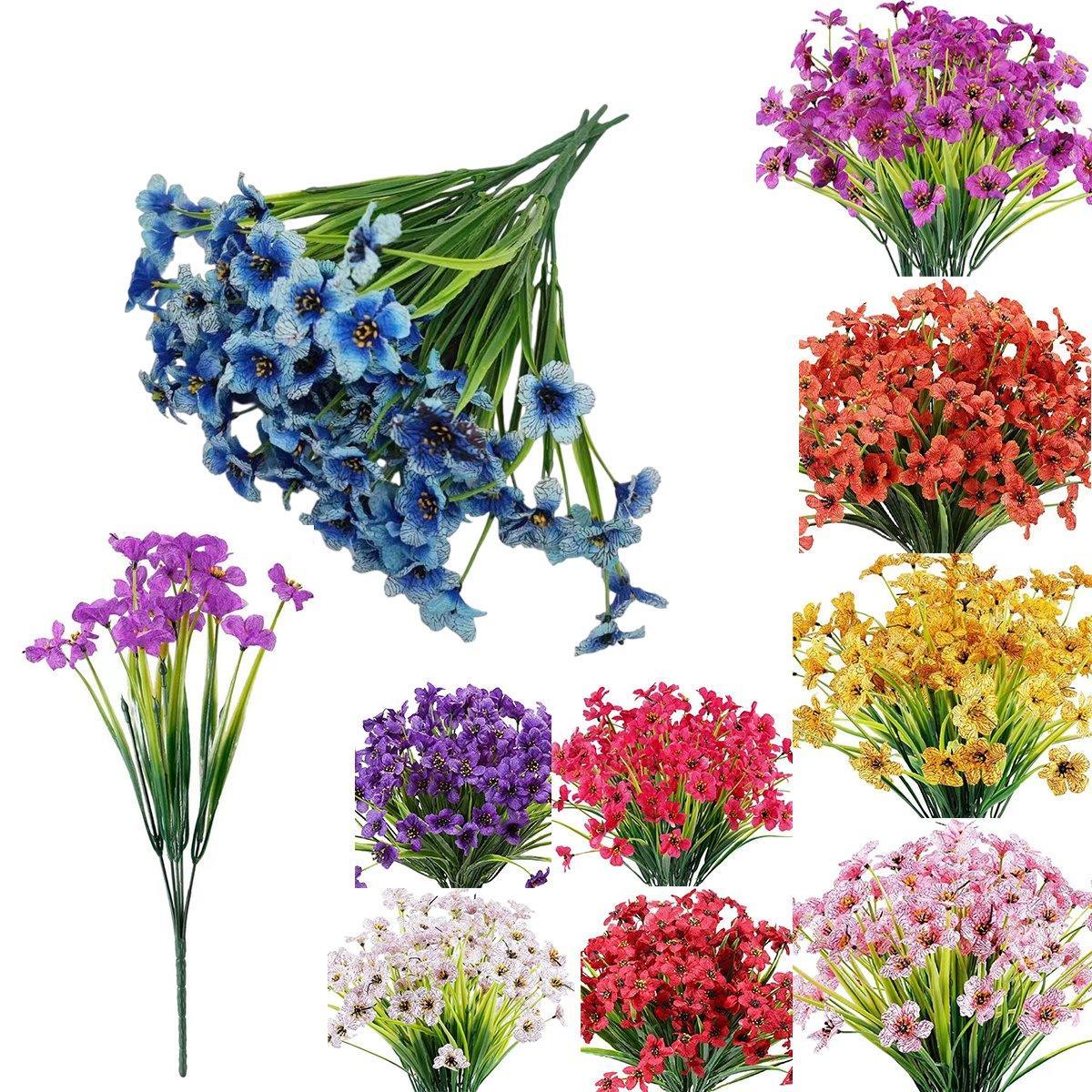 12pcs Artificial Flowers - White