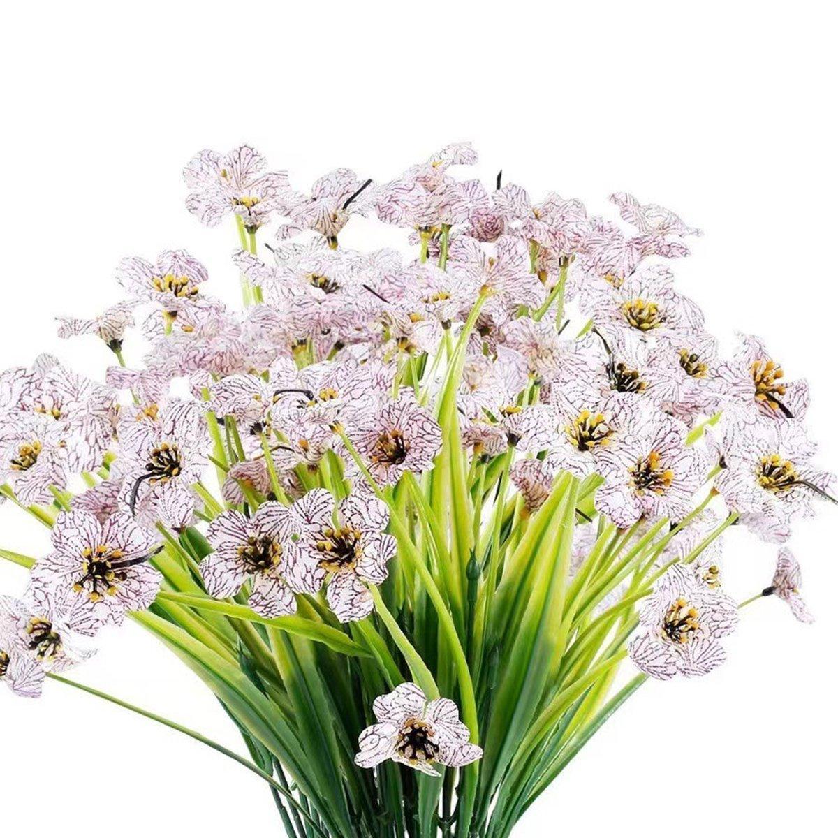 12pcs Artificial Flowers - White