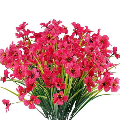 12pcs Artificial Flowers - White