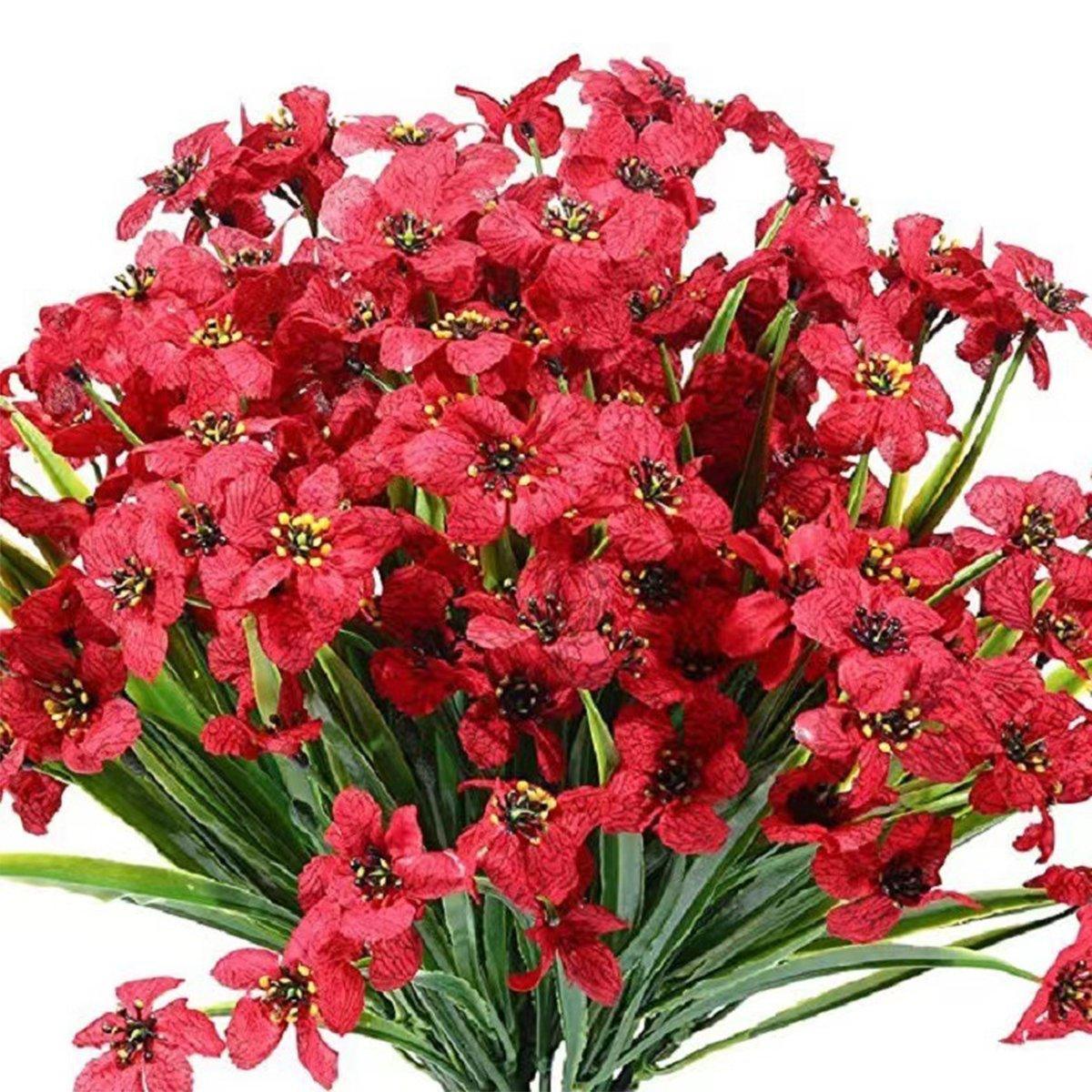 12pcs Artificial Flowers - White