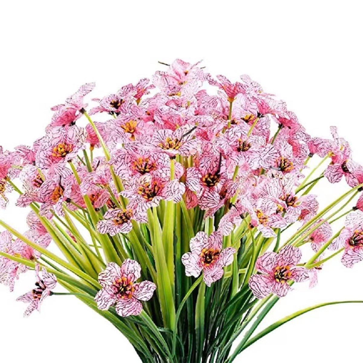 12pcs Artificial Flowers - White