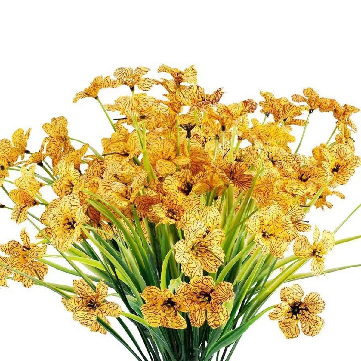 12pcs Artificial Flowers - White