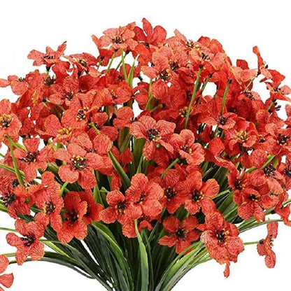 12pcs Artificial Flowers - White