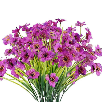 12pcs Artificial Flowers - White