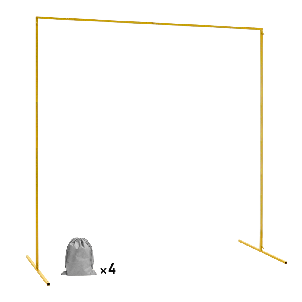 Square Wedding Arch Adjustable 1M-2M - Gold