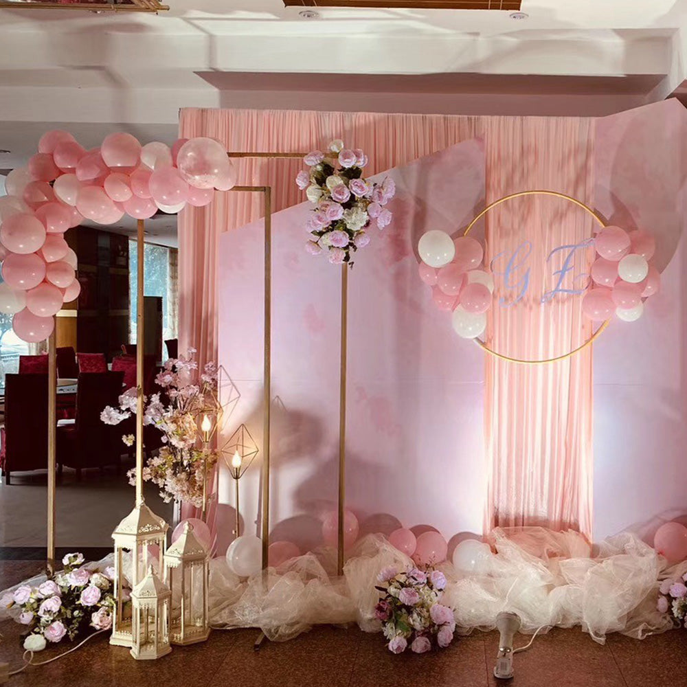 Square Wedding Arch Adjustable 1M-2M - Gold