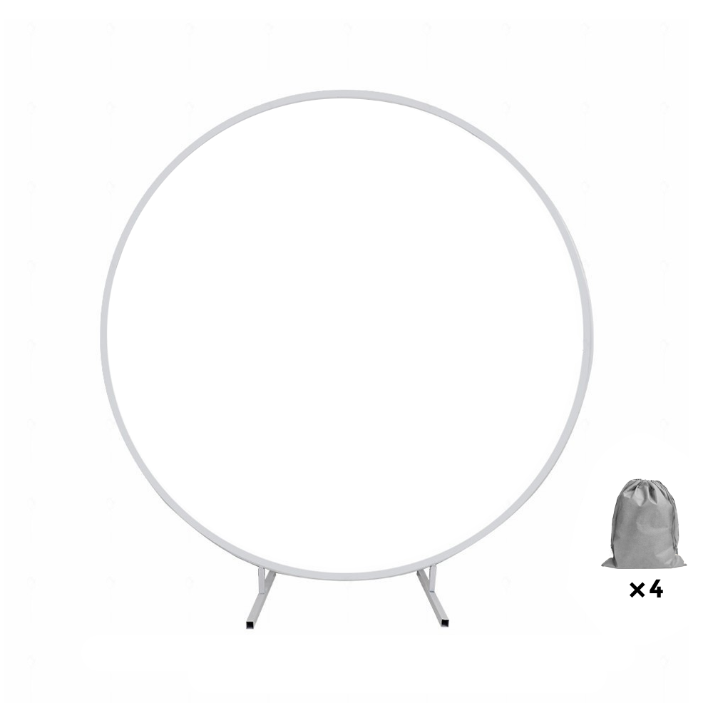 2M Wedding Hoop Arch Metal - White