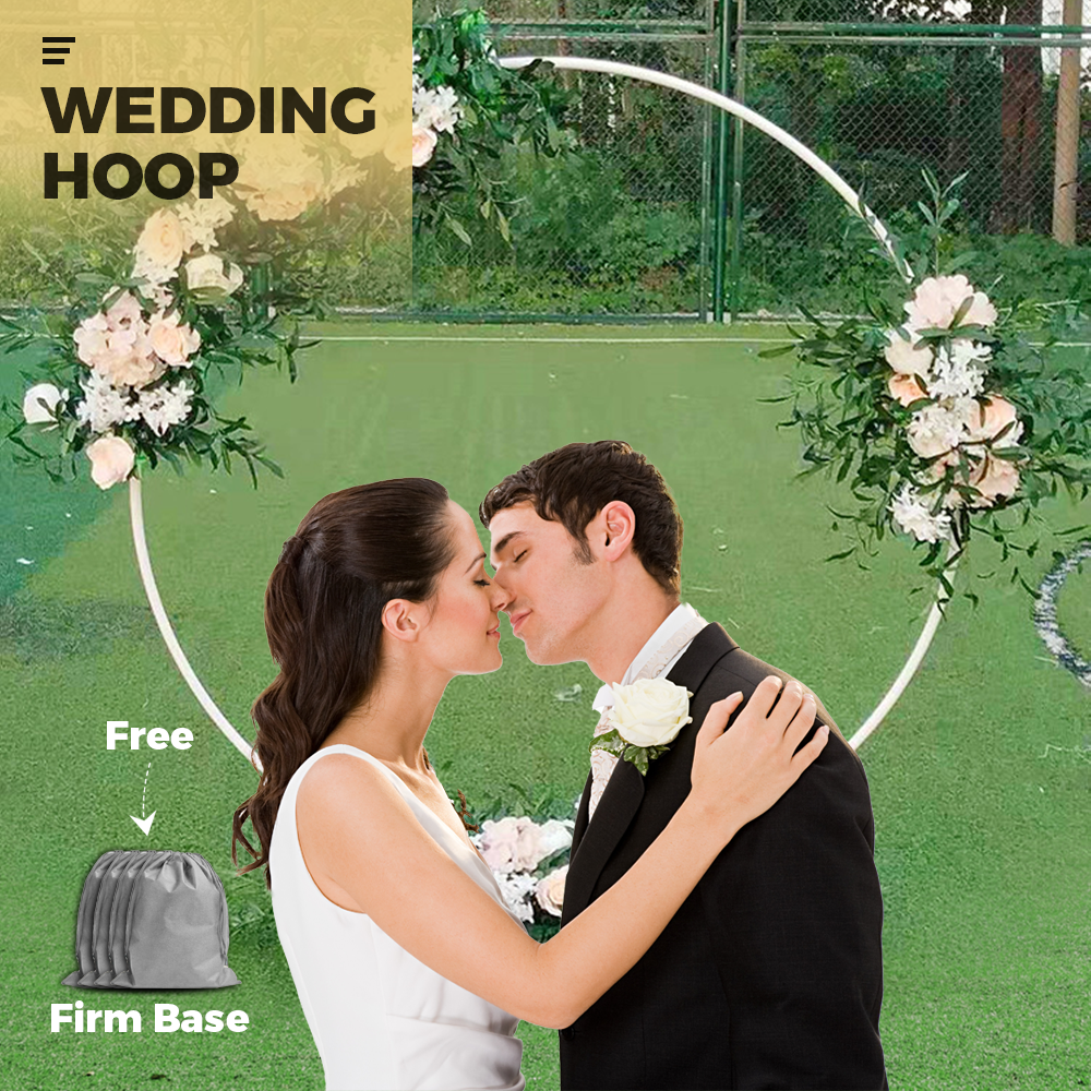 2M Wedding Hoop Arch Metal - White