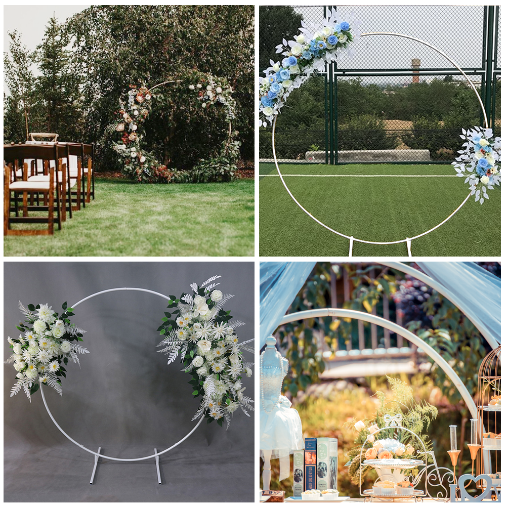 2M Wedding Hoop Arch Metal - White
