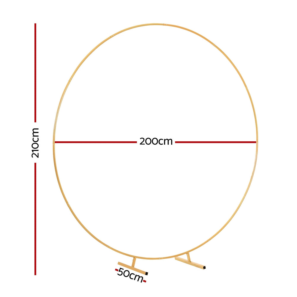 2M Round Backdrop - Gold