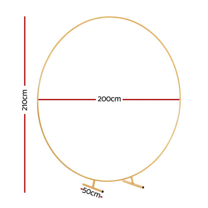 2M Round Backdrop - Gold