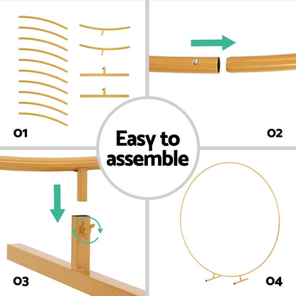 2M Round Backdrop - Gold